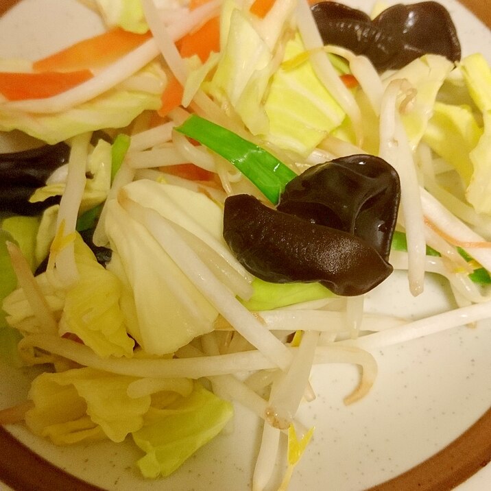 【炒めもの料理】きくらげの野菜炒め